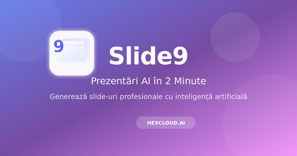 Slide9 - Generator Prezentări AI | Agenție Design Abonament